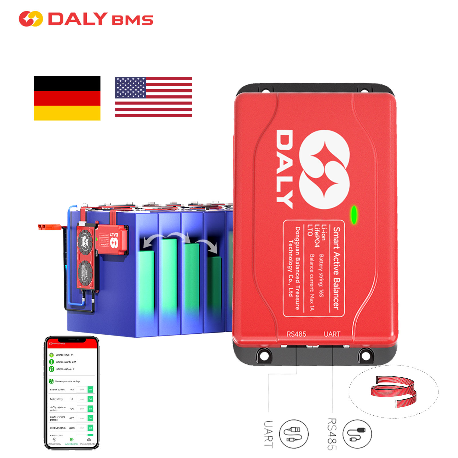 Battery Equalizer Balancer - Daly-Égaliseur actif l'autorisation, équilibreur actif intelligent